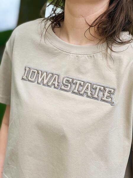 Pro Standard Women's Iowa State Taupe Boxy T-shirt (was $40.00)